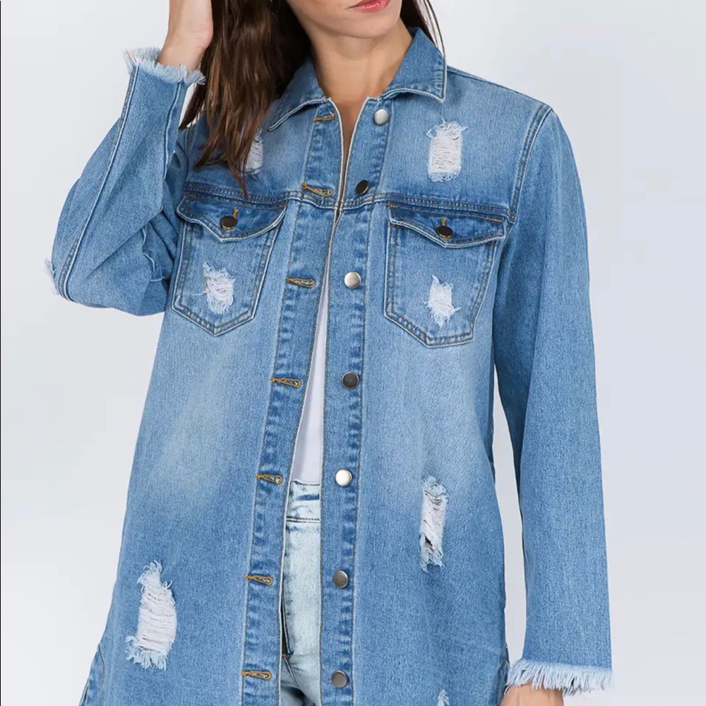 Long Distressed Jacket - Picture 4 of 6